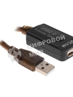 Кабель-адаптер VCOM VUS7049-20M USB2.0-repeater, удлинительный активный <Am-->Af 20м