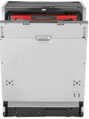 Встраиваемая посудомоечная машина Kuppersberg GLM 6080 Полноразмерная, 60 см, 14 комплектов, 7 программ, внутреннее освещение, автоматическое открывание дверцы, 3 корзины, луч на полу, уровень шума 49 дБ, А+++