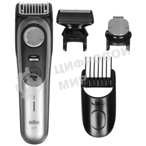 Триммер Braun BT9520 серебристый (насадок в компл:4шт)