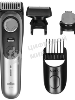 Триммер Braun BT9520 серебристый (насадок в компл:4шт)