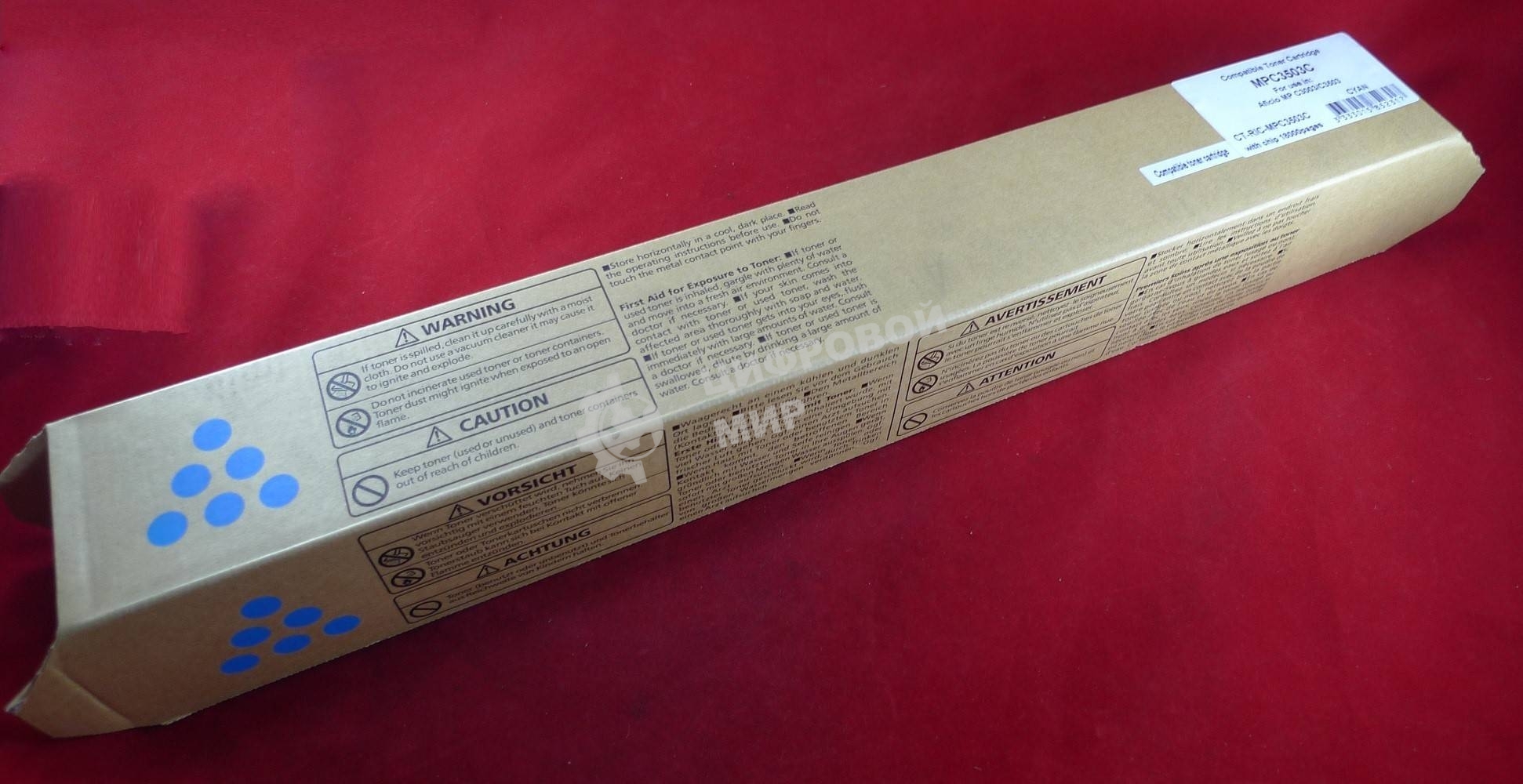 Тонер Ricoh Aficio MP C3003/C3503 cyan, type MPC3503E (туба, 350г) JPN