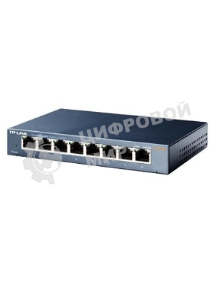 Коммутатор TP-Link SMB TL-SG108 8-port Desktop Gigabit Switch, 8 10/100/1000M RJ45 ports,metal case