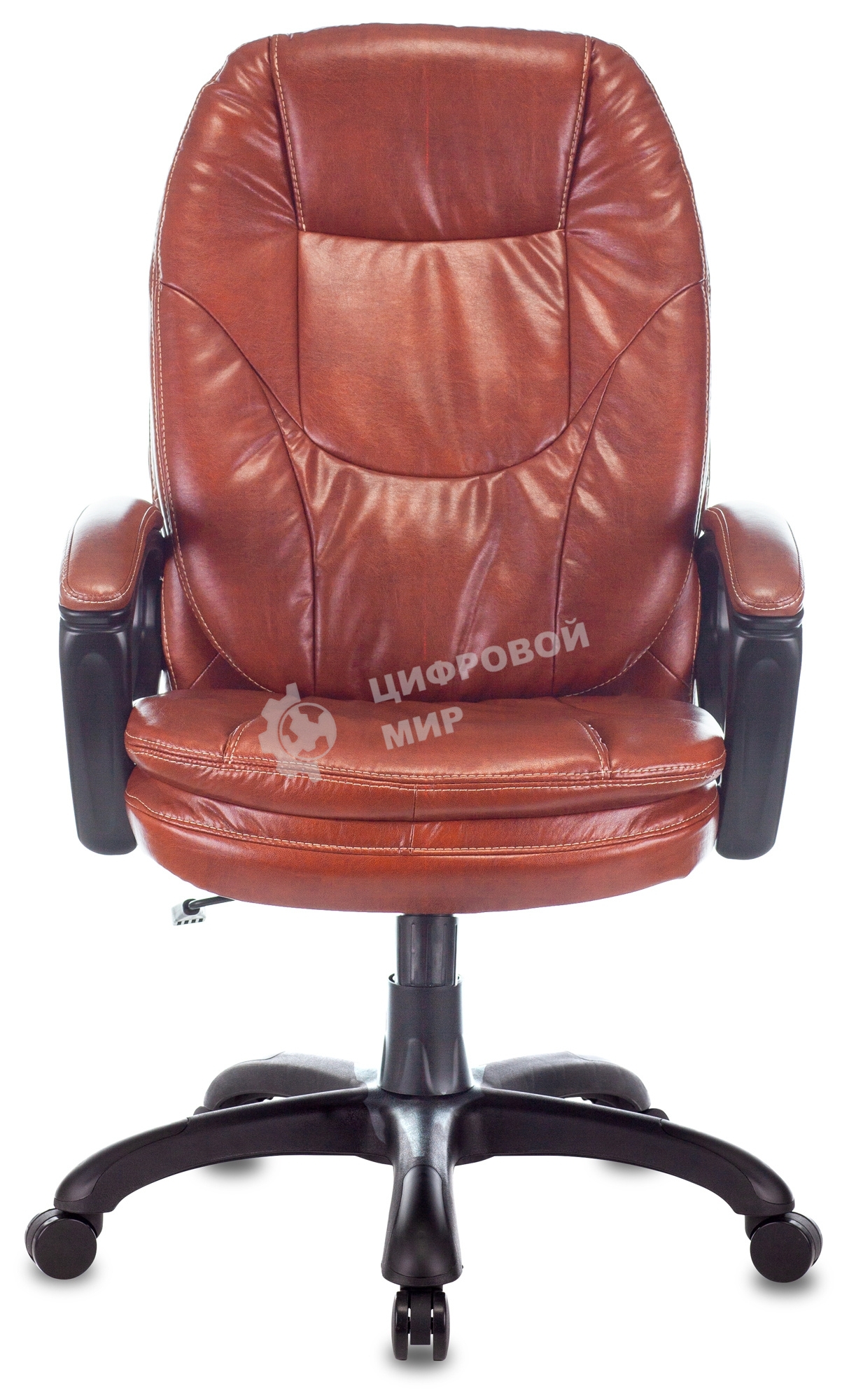 Кресло руководителя Бюрократ CH-868N Boroko-37 коричневый, искусственная кожа, крестовина пластик