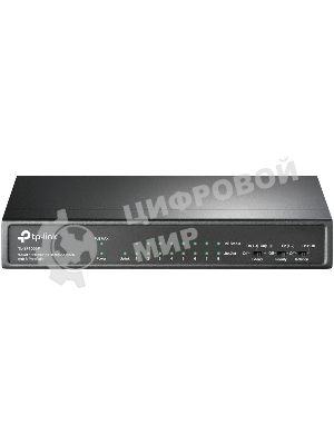 Коммутатор 9-port 10/100Mbps unmanaged switch with 8 PoE+ ports, compliant with 802.3af/at PoE, 65W PoE budget, support 250m Extend Mode, Priority mode and Isolation mode, desktop mount, plug and play.