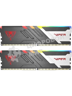 Оперативная память Patriot Viper Venom, DDR5, 32GB (2x16GB), 5600MHz, CL36, DIMM, с радиаторами, RGB, черный