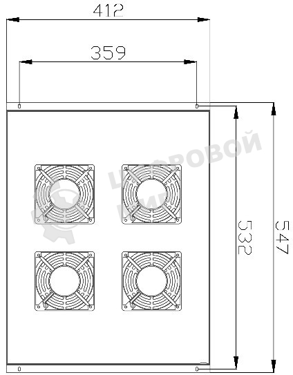 Модуль вентиляторный NTSS (NTSS-FAN4/800) 4 вент. серый (упак.:1шт)
