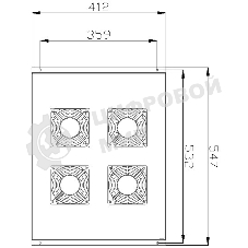 Модуль вентиляторный NTSS (NTSS-FAN4/800) 4 вент. серый (упак.:1шт)