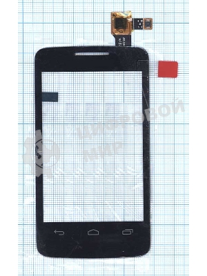 Сенсорное стекло (тачскрин) для Alcatel One Touch Tribe 3041D черное