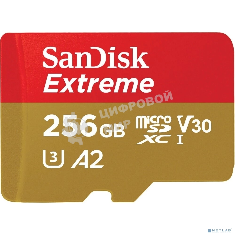 Флеш карта microSD 256Gb SanDisk microSDXC Class 10 UHS-I A2 C10 V30 U3 Extreme 190MB/s