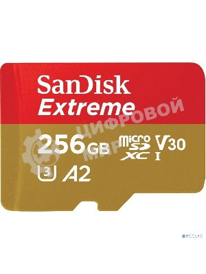 Флеш карта microSD 256Gb SanDisk microSDXC Class 10 UHS-I A2 C10 V30 U3 Extreme 190MB/s