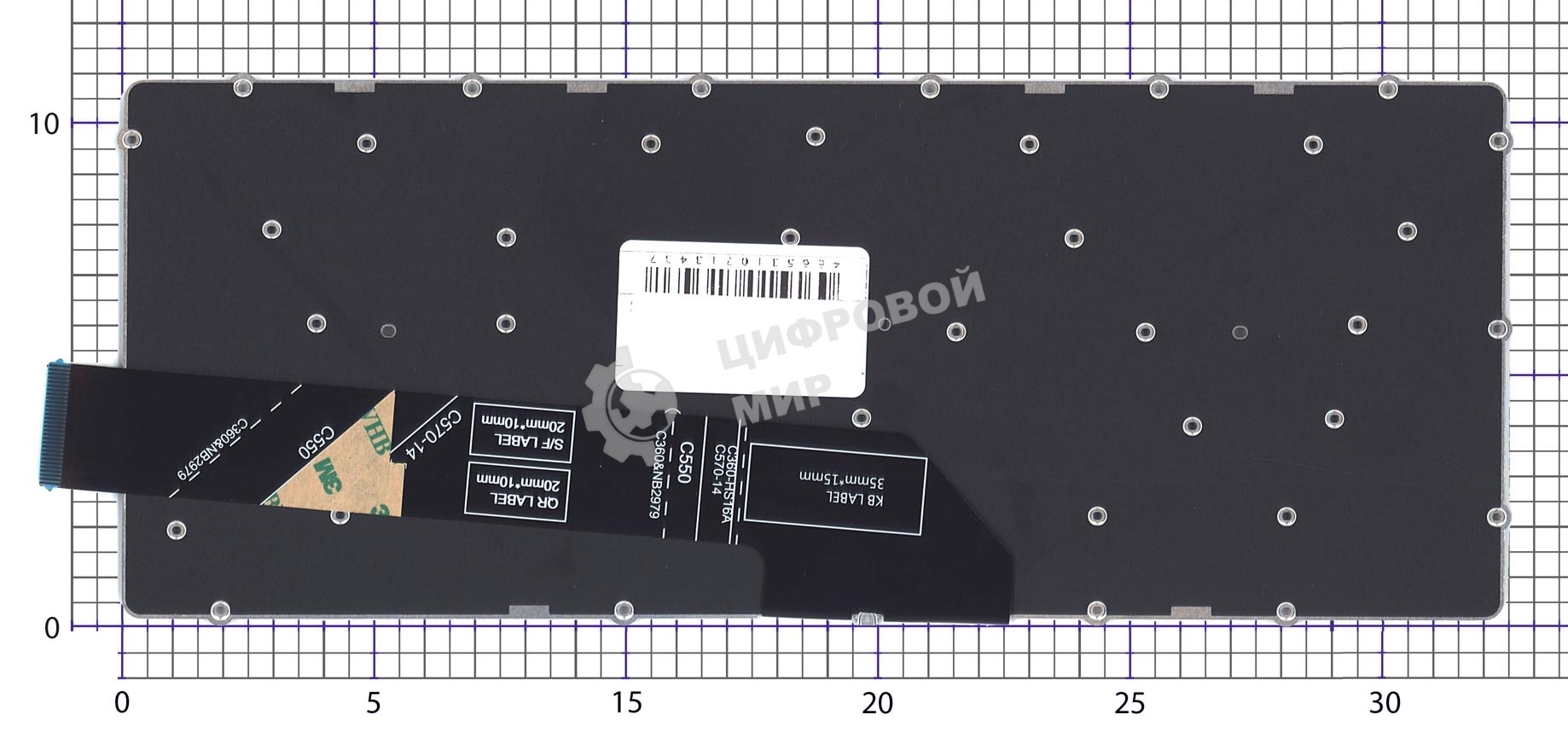 Клавиатура для ноутбука Lenovo Flex 5 CB-13 черная