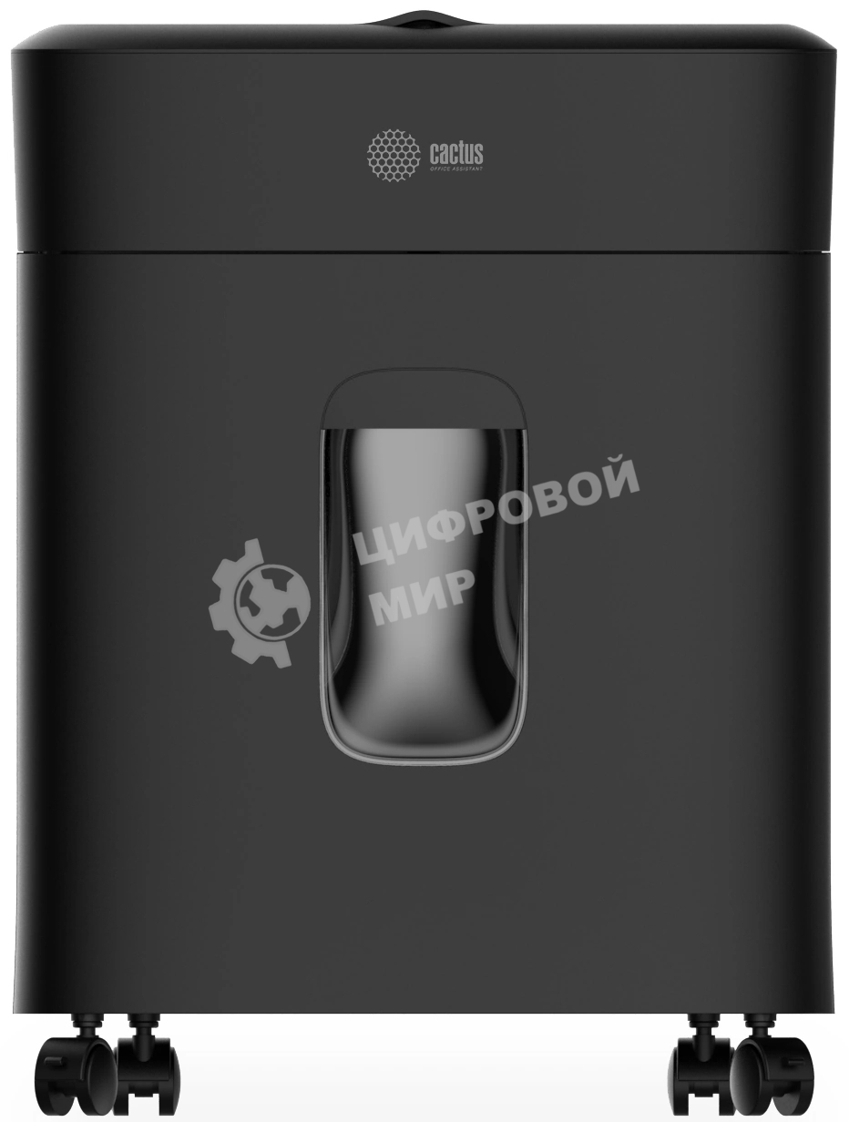 Шредер Cactus CS-SH-D4 с автоподачей (секр.P-5) фрагменты 60лист. 15лтр. скрепки скобы пл.карты