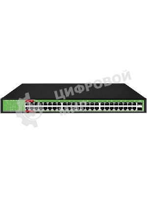 Коммутатор Digma DSP248G-2S-R800 DSP248G-2S-R800 V1 (L2) 48x1Gbит/с 2SFP 48PoE 48PoE+ 4PoE++ 800W неуправляемый