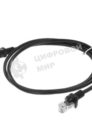 Патч-корд CCA light UTP Гарнизон PC-UTP-5e-1-BK cat.5e, 1м, литой, многожильный черный
