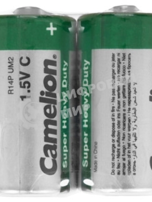 Элемент питания солевой Camelion R R14 (шринка 2шт) 1.5 В