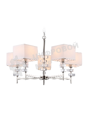 Люстра Ambrella light LH71321/5 SN/WH никель/белый E14/5 max 40W D700*850