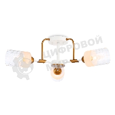 Светильник Ambrella light TR303321/3 WH/GD/CL/FR белый/золото/прозрачный/белый матовый E27*3 max 60W D620*210