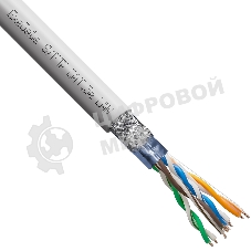 Кабель ExeGate SFTP4-C5e-CCA-S24-IN-PVC-GY-305 SFTP 4 пары кат.5e CCA, 0.5мм (24AWG), экран, 305м, серый, PVC