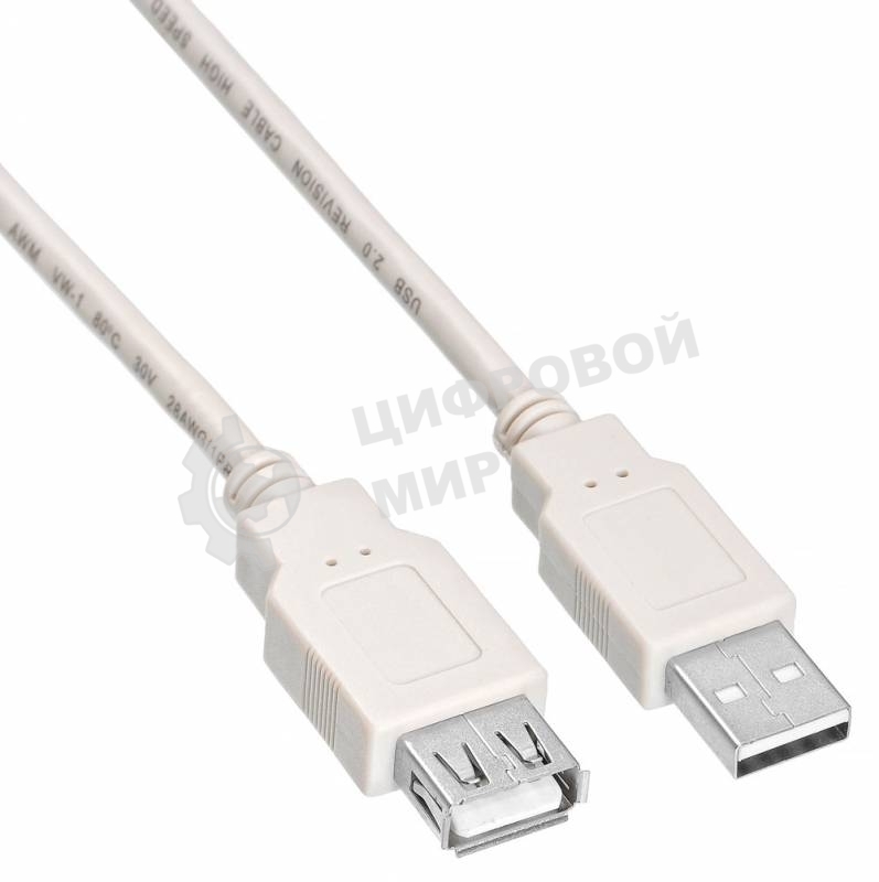 Кабель-удлинитель USB2.0 Buro USB A (m)/USB A (f) 0.75м