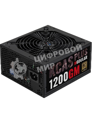 Блок питания Aerocool/Formula 1200W Retail KCAS PLUS 1200GM, 80 PLUS Gold, ATX v2.4, модульный, fan 14cm, 8x PCI-E [6+2-Pin], 10x SATA, 6x MOLEX