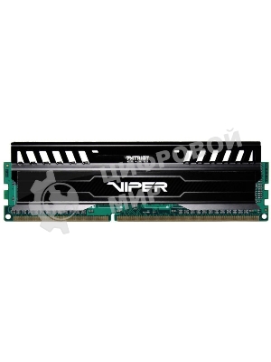 Оперативная память Patriot Viper 3, DDR3, 8GB (1x8 GB), 1600 MHz, CL10, DIMM, радиатор, черный