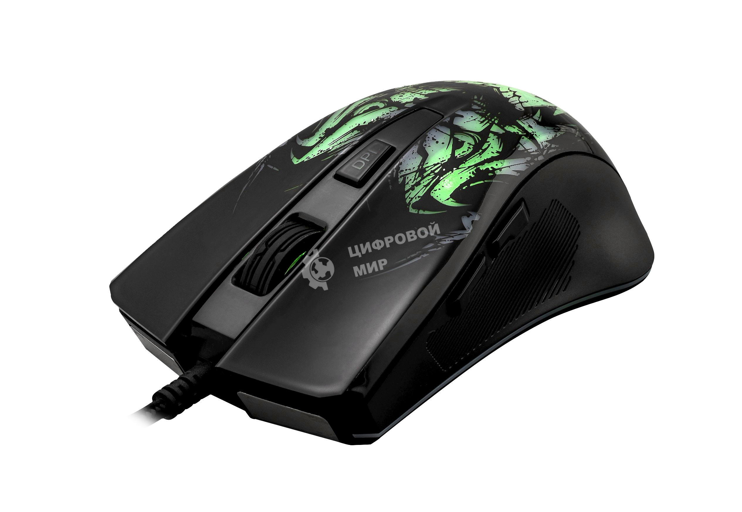 Мышь проводная Qumo Rampage M49 черный, 3200 dpi, USB, кнопки - 6