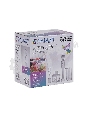 Блендер погружной Galaxy Line GL 2127, белый с серым, 300 Вт
