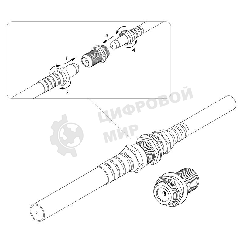 Переход гнездо F-гнездо F 