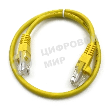 Патч-корд Buro cat.5e molded 0.5м желтый RJ-45 (m)-RJ-45 (m)