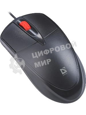 Мышь проводная Defender Icon MB-057 черный, 1000 dpi, USB, кнопки - 3
