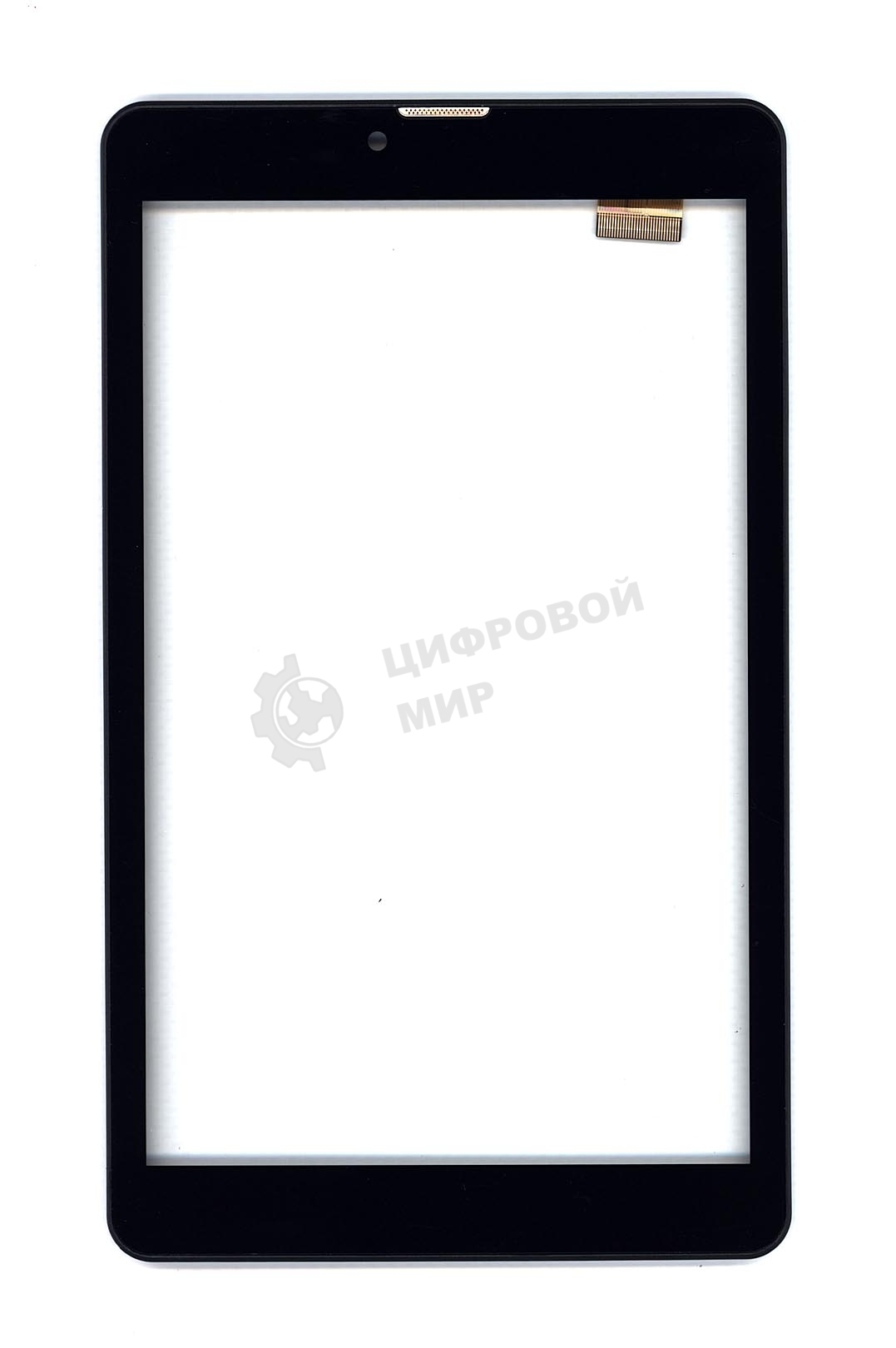 Сенсорное стекло (тачскрин) для Irbis TZ874, черное с рамкой