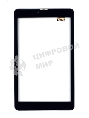 Сенсорное стекло (тачскрин) для Irbis TZ874, черное с рамкой