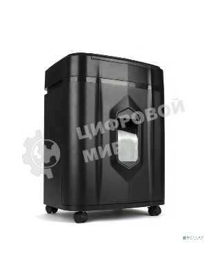 Шредер Heleos АП23-4 черный с автоподачей (секр.P-4) фрагменты 145лист. 23лтр. скрепки скобы пл.карты