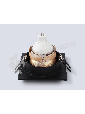 Встраиваемый точечный светильник Ambrella light TN102829 BK/GD черный/золото GU5.3 92*92*50