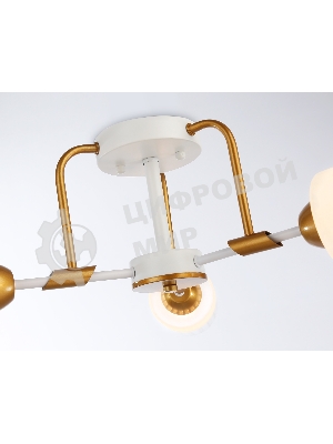 Светильник Ambrella light TR303321/3 WH/GD/CL/FR белый/золото/прозрачный/белый матовый E27*3 max 60W D620*210