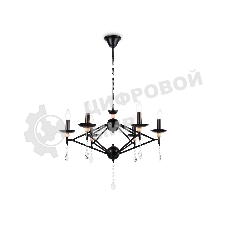 Светильник Ambrella light TR9597/6 BK черный E14/6 max 40W D660*880
