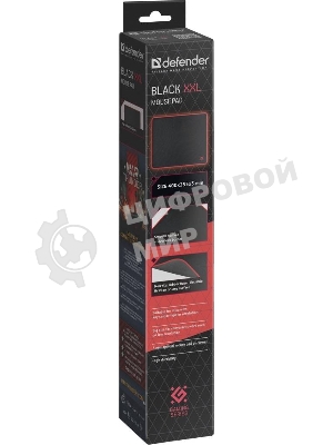 Игровой коврик Defenderчерный XXL 400x355x3 мм, ткань+резина