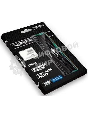 Оперативная память Patriot Viper 3, DDR3, 8GB (1x8 GB), 1600 MHz, CL10, DIMM, радиатор, черный