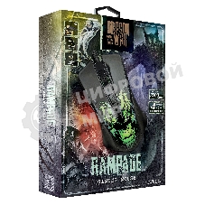 Мышь проводная Qumo Rampage M49 черный, 3200 dpi, USB, кнопки - 6