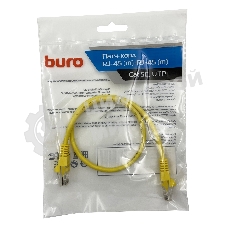 Патч-корд Buro cat.5e molded 0.5м желтый RJ-45 (m)-RJ-45 (m)