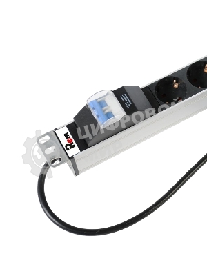 Вертикальный блок розеток ЦМО Rem-16 с авт. 16А, 20 Shuko, 16A, алюм., 33-38U, шнур 3 м. (R-16-20S-A-1420-3)