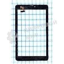 Сенсорное стекло (тачскрин) для Irbis TZ874, черное с рамкой