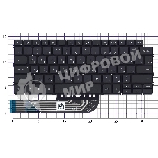 Клавиатура для ноутбука Dell Latitude 3301 черная без рамки