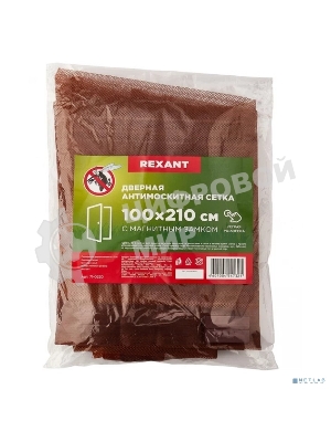 Дверная антимоскитная сетка Rexant 210 х 100 см коричневая (магниты пришиты по всей длине сетки!)