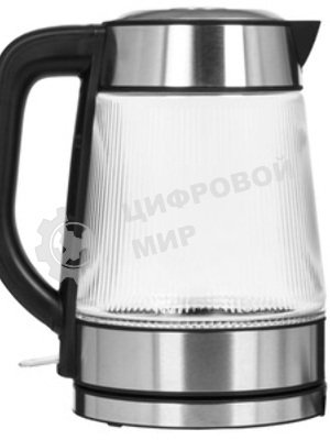 Чайник электрический Centek CT-0013 стекло, 2200 Вт, 1.8 л, серебристый