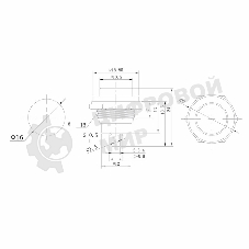 Выключатель-кнопка металл Rexant 250V 2А (2с) (ON)-OFF Ø16.2 синяя