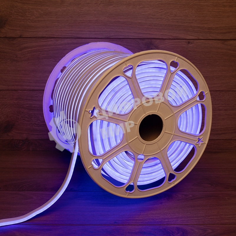 Гибкий неон Neon-night LED SMD 8х16 мм, двухсторонний, синий, 120 LED/м, бухта 100 м