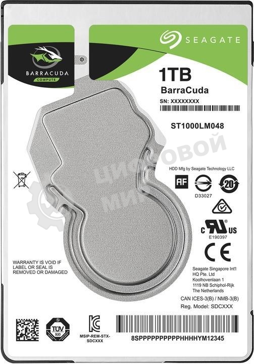 Жесткий диск HDD Seagate Barracuda 1Tb 5400rpm SATA 128Mb 2.5