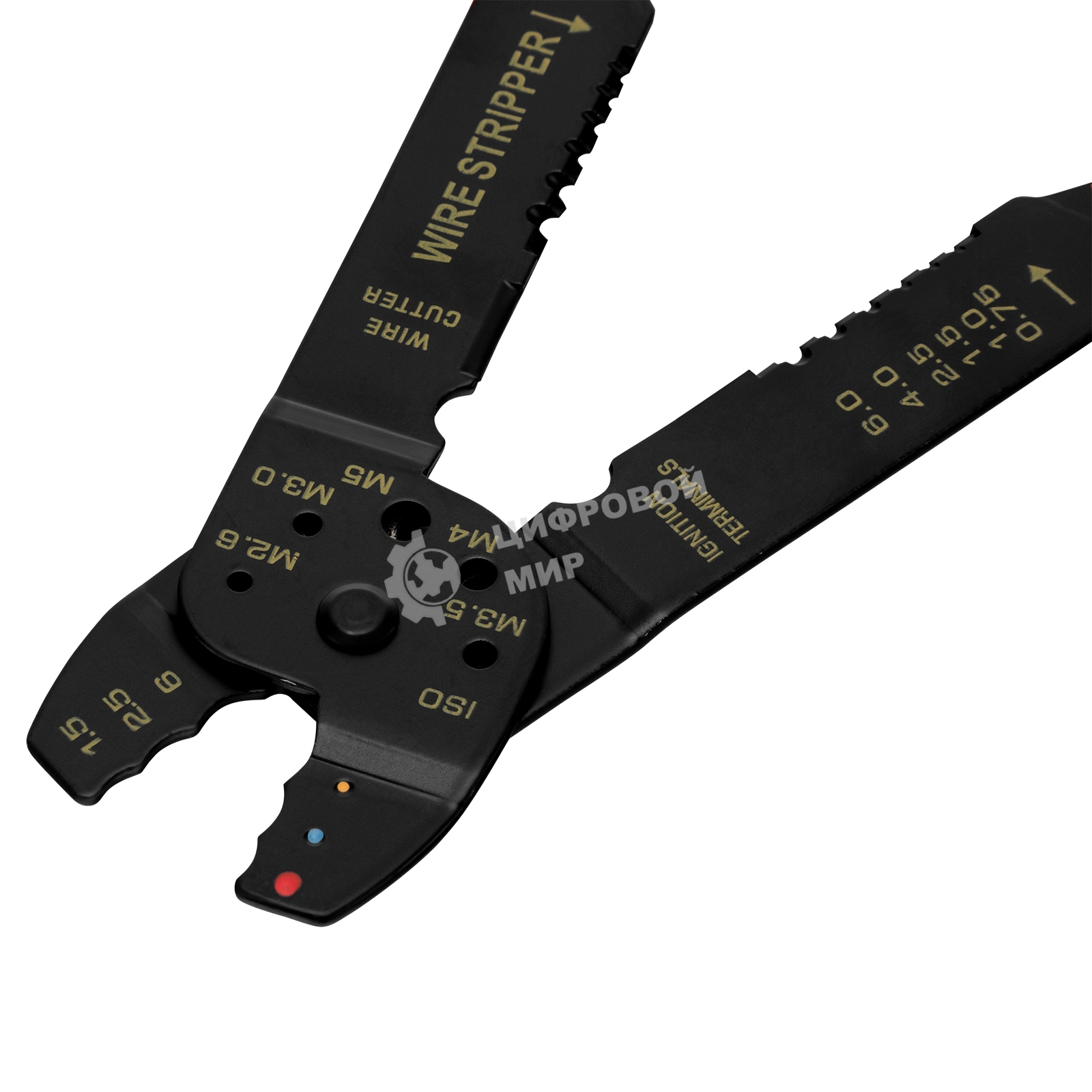 Щипцы Sparta 210 мм, для зачистки электропроводов и обжима контактных клемм, 1,5–6,5 мм