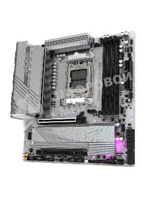 Материнская плата GIGABYTE B650M AORUS ELITE AX ICE, AM5, AMD B650, 4xDDR5, 4xSATA, 2xM.2, 1xPCIe 4.0 x16, 1xPCIe 4.0 x4, 1xDP, 1xHDMI, 1x2.5Gb LAN, Wi-Fi 6E, Bluetooth 5.3, S/PDIF, 2xUSB-C 10Gbps, 2xUSB-A 10Gbps, 5xUSB-A 5Gbps, 4xUSB-A 2.0, 2x3.5 мм, 7.1, mATX